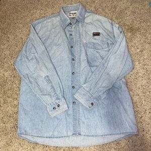 Size small vintage wear oversized denim shirt